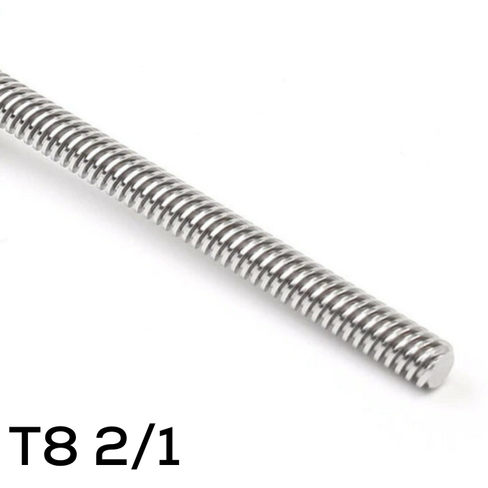 Trapézová tyč T8 (s přířezem) 2 mm (1 vinutí),Trapézová tyč T8 (s přířezem) 2 mm (1 vinutí)