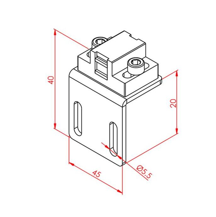 Súprava na pripojenie magnetu, viac variant - Typ profilu: 20 mm