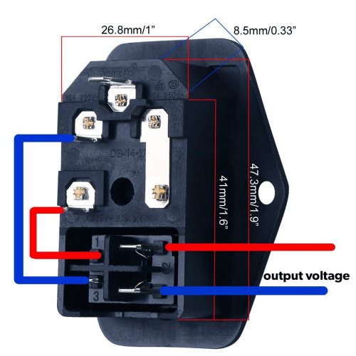 Socket with fuse and switch
