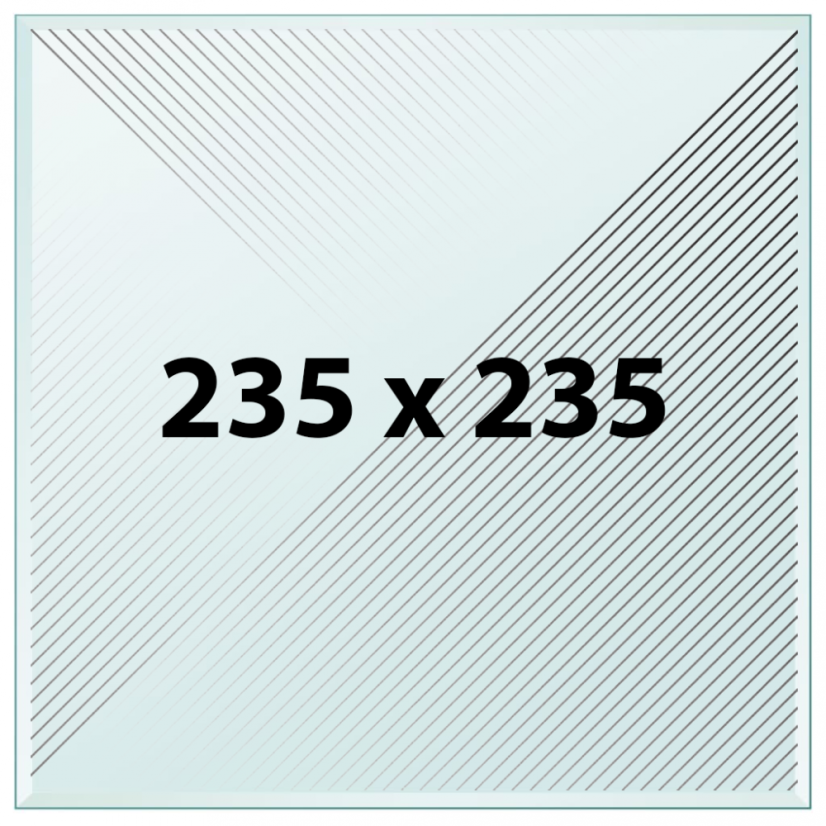 Štruktúrovaná tlačová podložka 235 x 235 - sklo s textúrou pre Ender - Varianta produktu: Činčila - Čiarkovná textúra