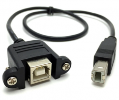 USB B cable - male to female extension cable