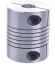 Aluminum flexible coupling - clamping - Size of flexible coupling: 6,35 mm x 8 mm