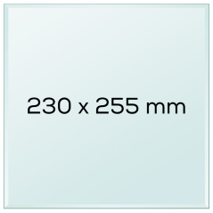 Sklenená tlačová podložka 230x255x4 mm