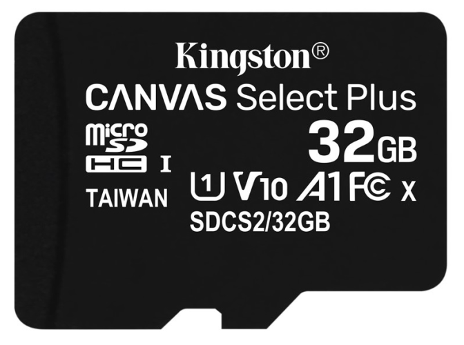 Kingston Micro SDHC Canvas Select Plus 32GB 100MB/s UHS-I + adapter