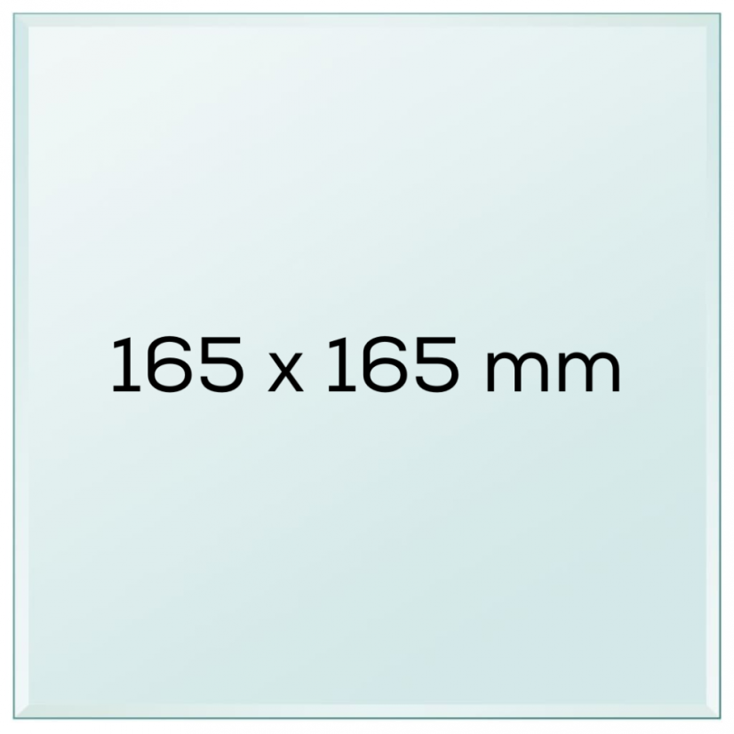 Sklenená tlačová podložka 165x165x3 mm - Typ podložky: Ostrá hrana