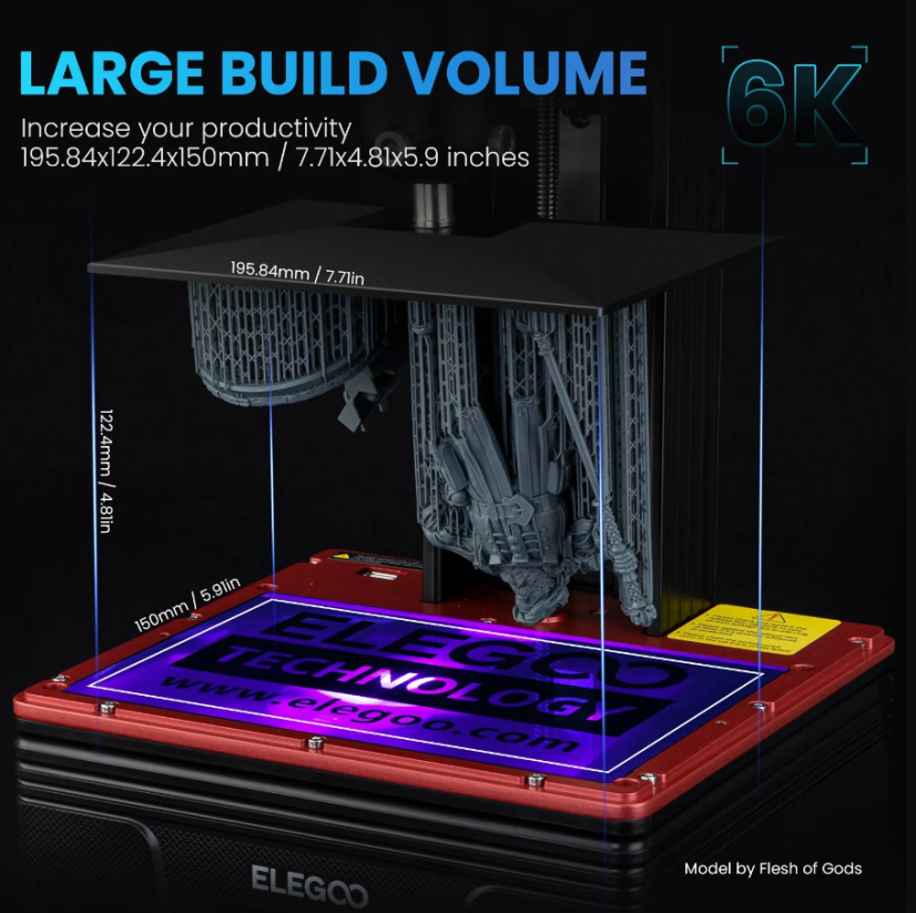 3D tiskárna Elegoo Mars 4 Max 6K