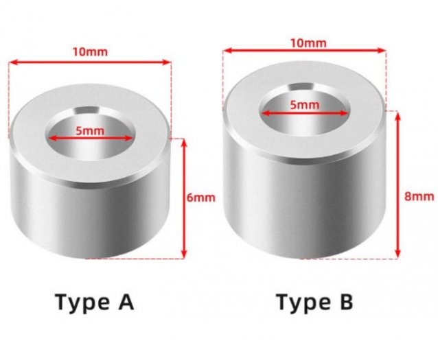 Podkładka dystansowa, aluminium - więcej rozmiarów - Wariant produktu: B