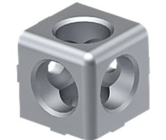 Round corner connector for 3 aluminum profiles, several variants-KOPIE