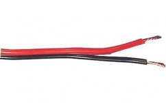 Podwójny przewód 2x0,5mm2 CU, 20AWG czerwono-czarny