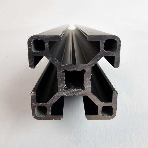 Black anodized aluminum profile 30x30 T-slot; custom cut