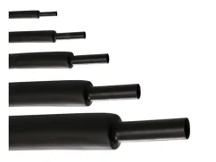 Smršťovací bužírka 3 mm – černá (prodej na centimetry)