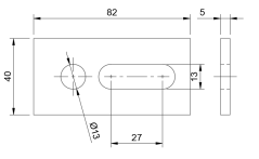 Plocháč nerez 82x40x5 AN 9806/A2