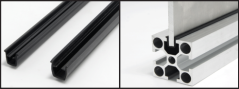 Zasklívací a krycí profil do drážky pro hliníkové profily, více variant - 1 m