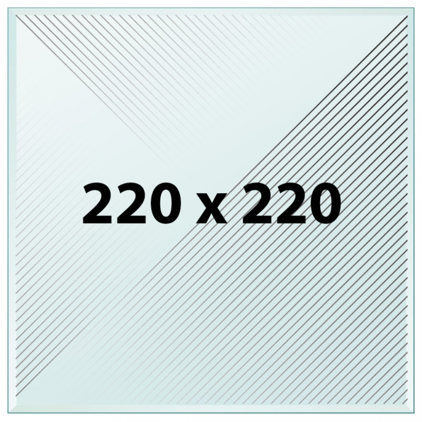 Strukturovaná tisková podložka 220 x 220 - sklo s texturou