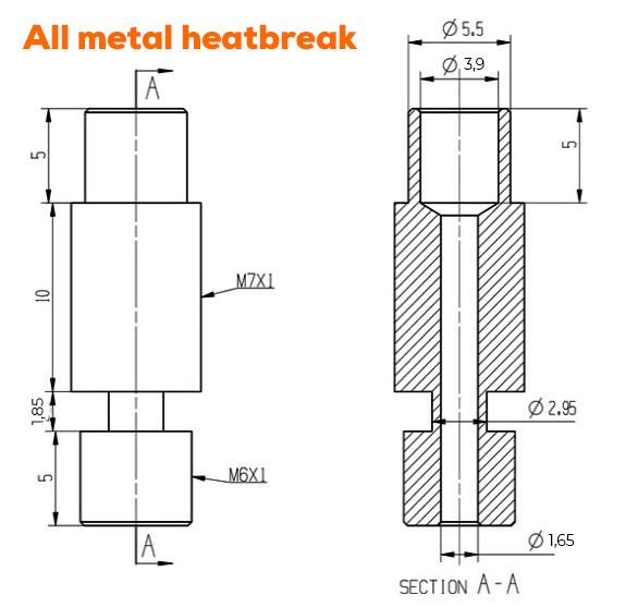 Superlab Heatbreak E3D V6