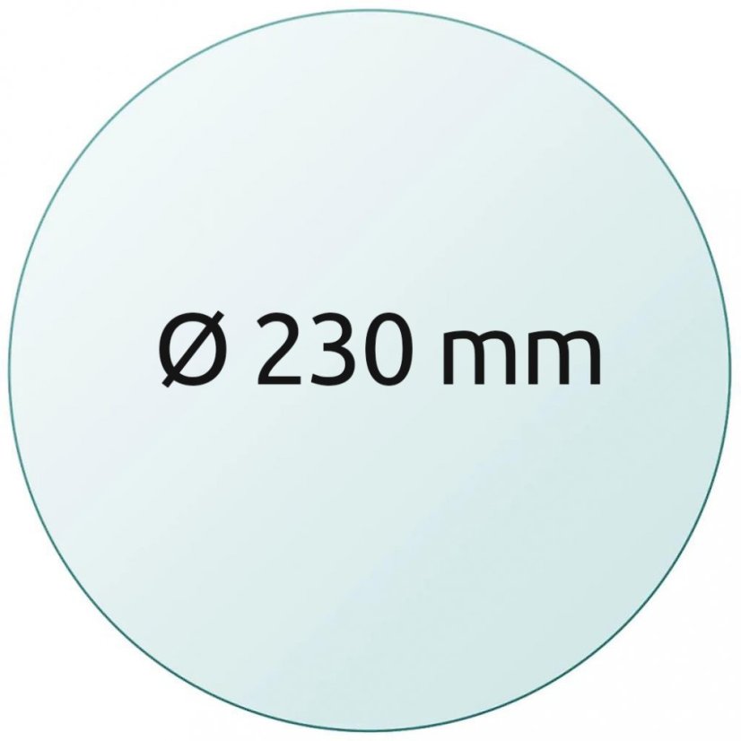 Sklenená tlačová podložka Ø 230 mm - Typ podložky: Bezpečnostná hrana