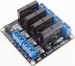 Modul relé SSR 4x, napájení 3-24V, spouštění vysokou úrovní
