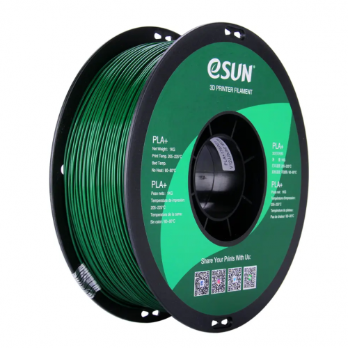eSUN PLA+ filament tmavě zelený (1,75 mm; 1 kg)