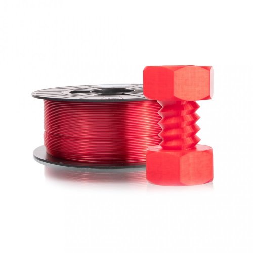 Filament PM PET-G - transparentní červená (1,75 mm; 1 kg)