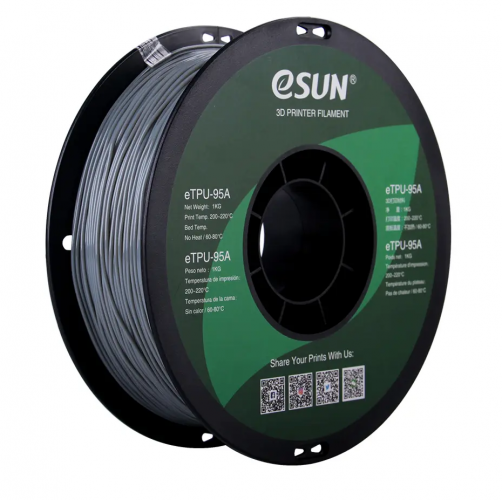 eSUN eTPU-95A filament szary(1,75 mm; 1 kg)