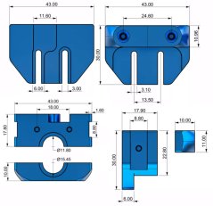 Uchwyt na hotend V6 do Creality