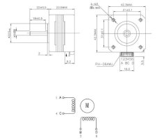 Krokový motor NEMA 17 - 17HS4026