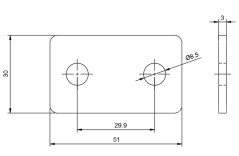 spojka 51x30x3 AN 9807/A2