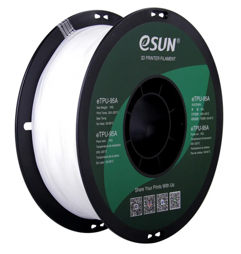 eSUN eTPU-95A filament white (1.75 mm; 1 kg)