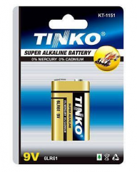 Batéria Tinko 9V alkalická