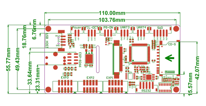 Dotyková obrazovka TFT35 V3.0, display pro 3d tiskárny