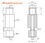 Heatbreak E3D V6 - Průměr filamentu: 2,85/3,0 mm, Typ heatbreaku: jádro PTFE 4,1 mm (neprůchozí)