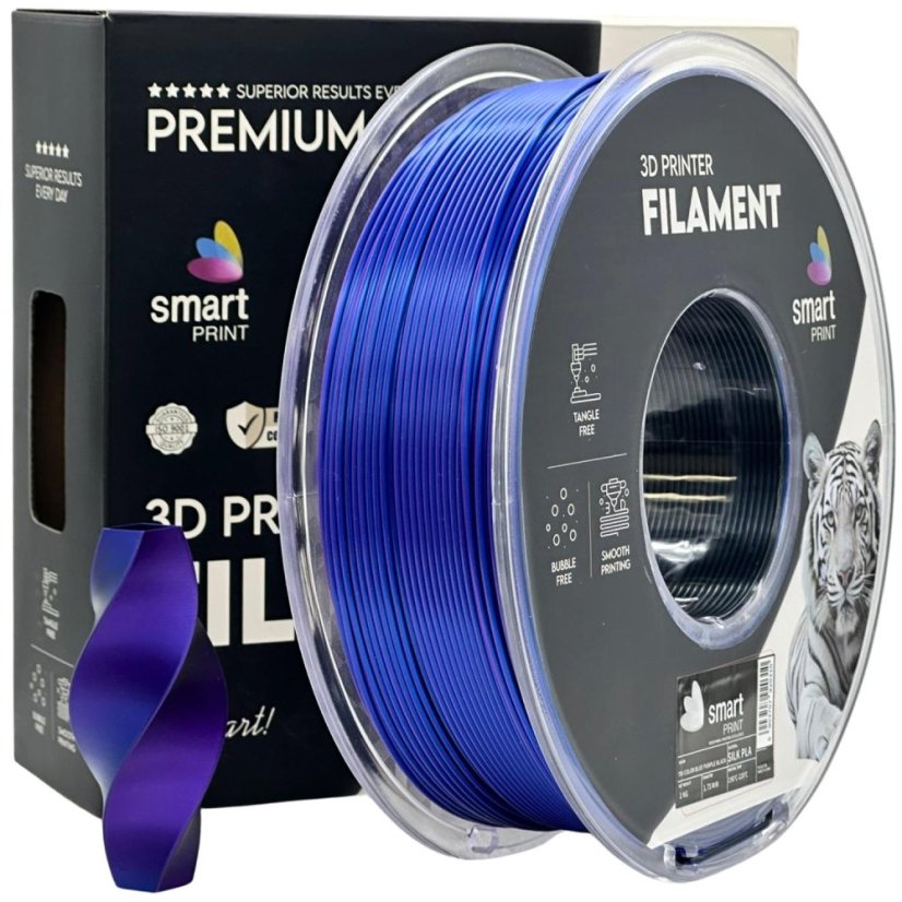 Silk PLA Tri Color blue purple black | Smart Print