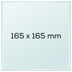 Sklenená tlačová podložka 165x165x3 mm