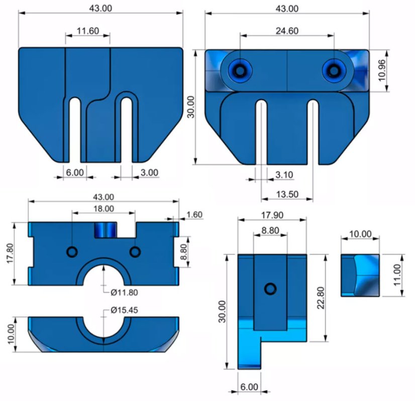 V6 hotend holder for Creality