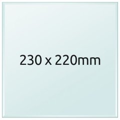 Sklenená tlačová podložka 220x230x3 mm