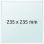 Sklenená tlačová podložka 235x235 mm - Typ podložky: Bezpečnostná hrana