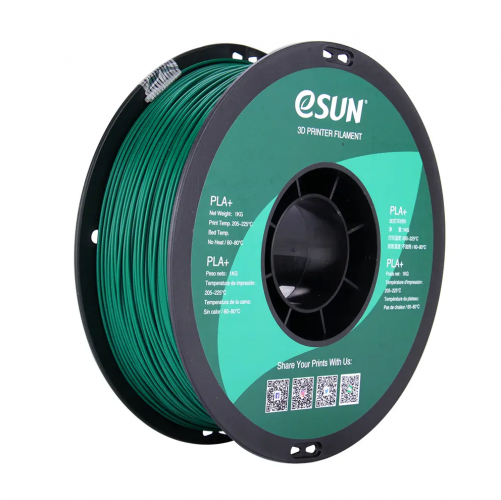 eSUN PLA+ filament green (1.75 mm; 1 kg)