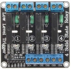 Modul relé SSR 4x, napájení 3-24V, spouštění vysokou úrovní