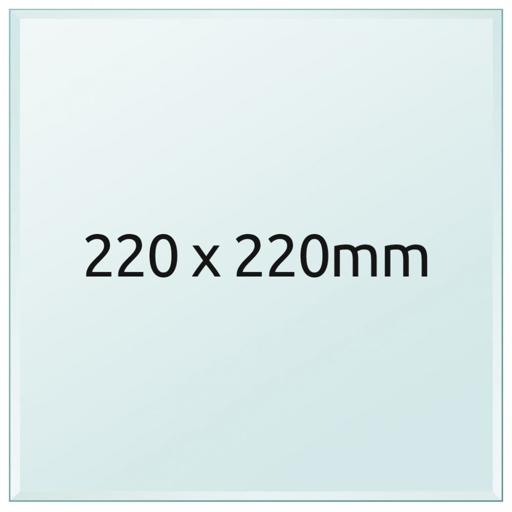 Sklenená tlačová podložka 220x220x3 mm Bezpečnostná hrana